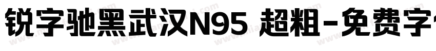 锐字驰黑武汉N95 超粗字体转换